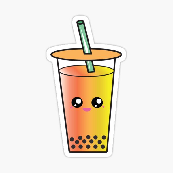 Sips Boba Stickers Redbubble - milk tea 3 bobabubble tea roblox