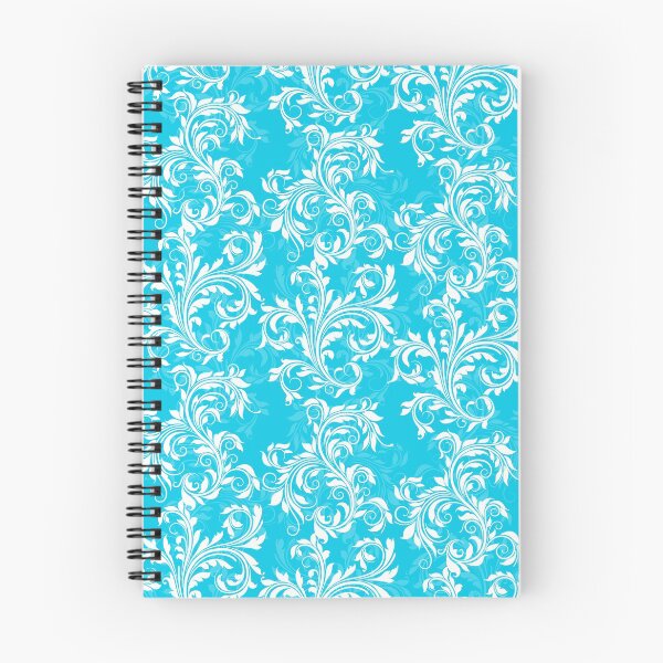 Item preview, Turquoise, Aqua, White, Leaves, Flourishes designed and sold by NiteOwlStudio.