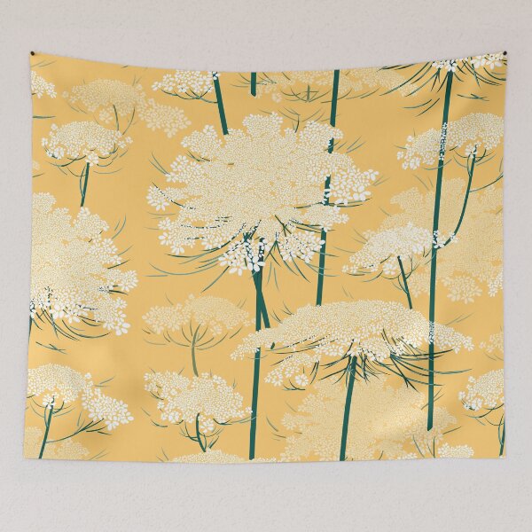 Item preview, Romantic Queen Annes Lace Pattern | Yellow designed and sold by L Diane Johnson.