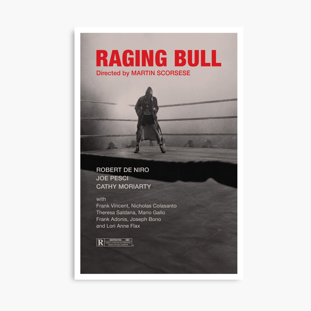 Raging Bull Poster Art Board Print By Sitm Redbubble