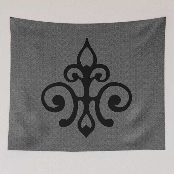Item preview, Clockwork Flur de Lis - Black and Grey designed and sold by Sarinilli.