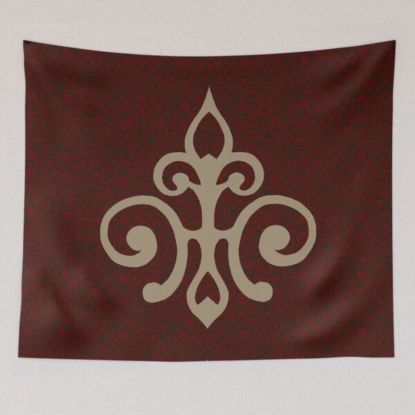 Item preview, Clockwork Flur de Lis - Red and Brown designed and sold by Sarinilli.