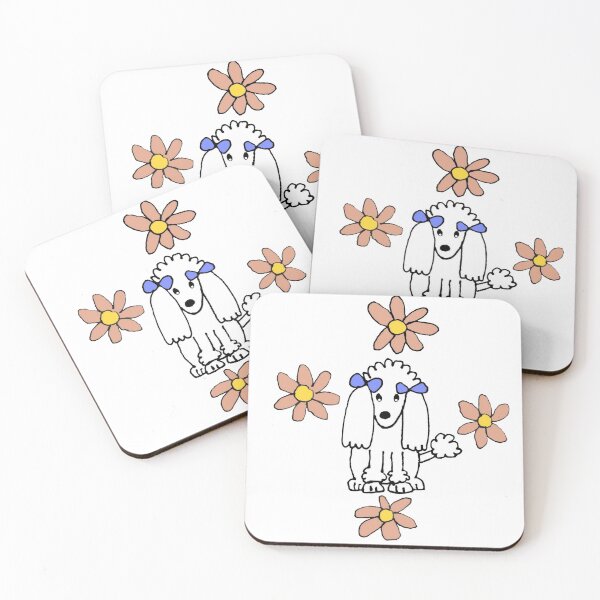 Item preview, Poodle dog with flowers designed and sold by ritmoboxers.