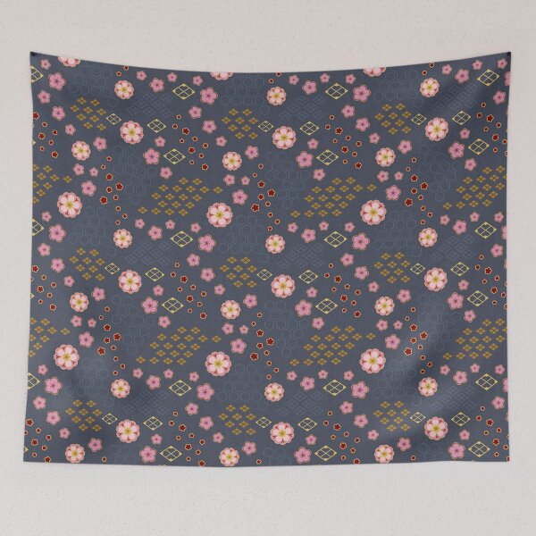 Item preview, Sakura tradicional en azul marino designed and sold by Sarinilli.