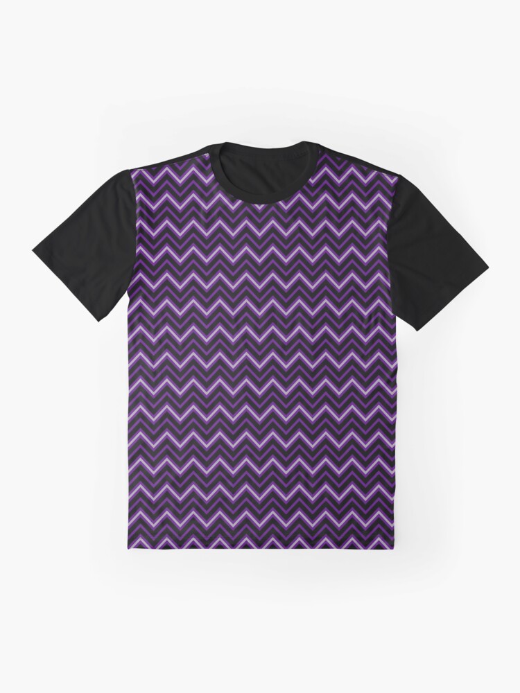 Alternate view of Chevrons - Violet and Pewter Graphic T-Shirt