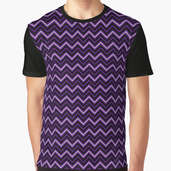 Chevrons - Violet and Pewter Graphic T-Shirt