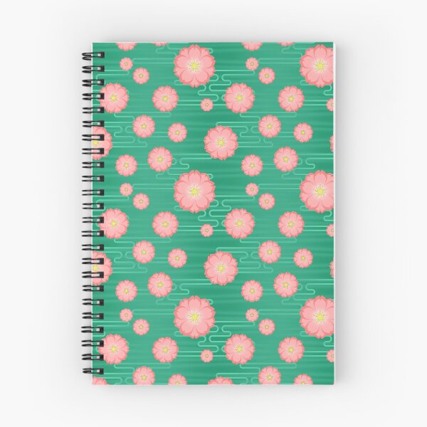Item preview, Cloudy Sakura in Peach on Green designed and sold by Sarinilli.