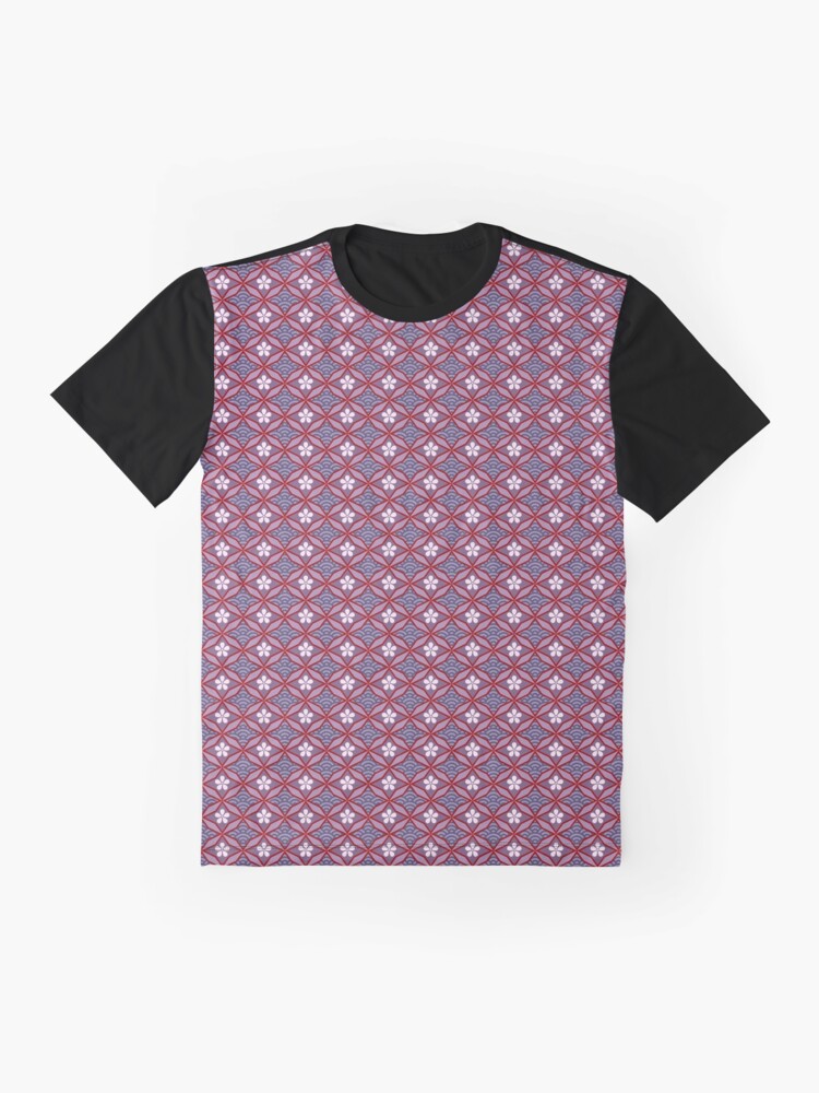 Alternate view of Asian Traditional Inspired in Violet Red and Pink Graphic T-Shirt