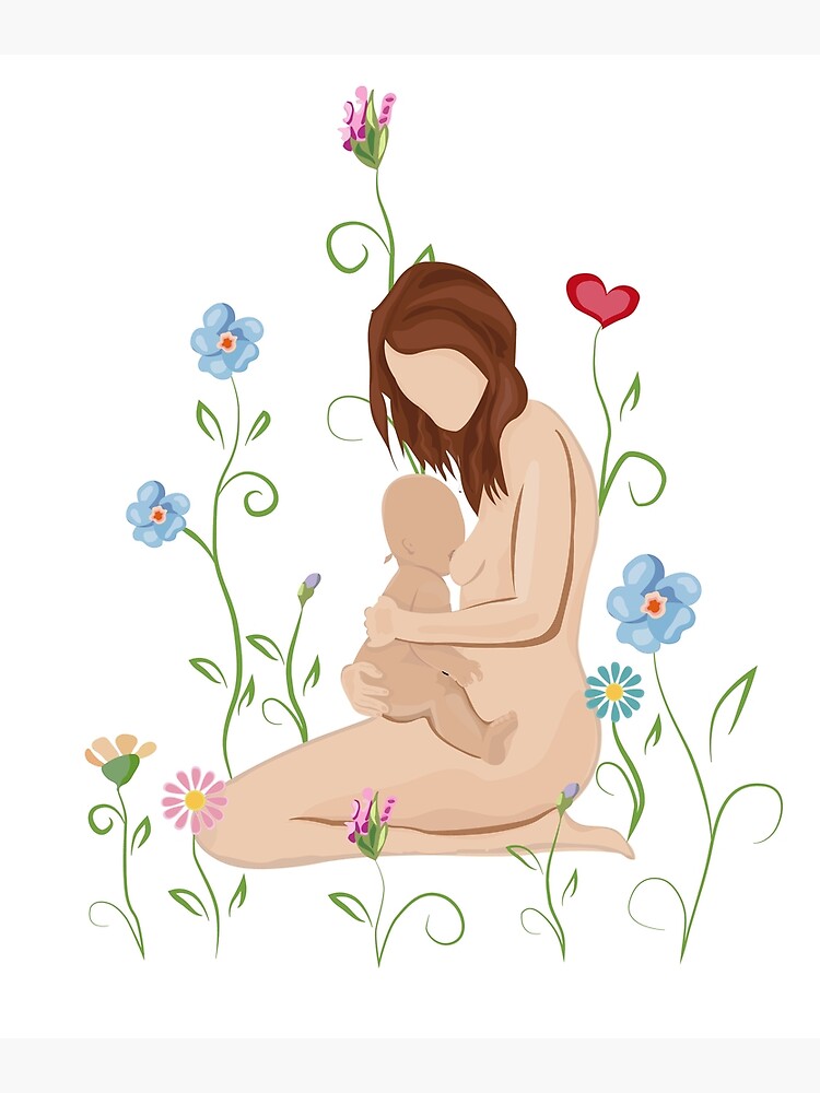 Mother Holding Baby Silhouette PNG Transparent, Breast Feeding