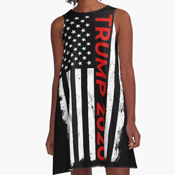 Trump 2020 American Flag A-Line Dress