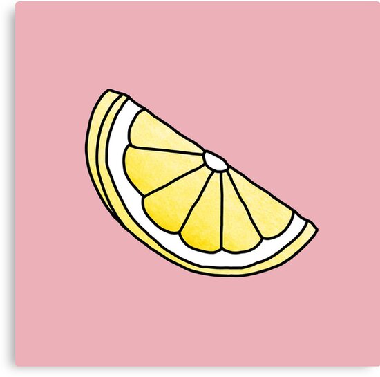 "Lemon Wedge Watercolor" Canvas Print by Sydni0216 Redbubble