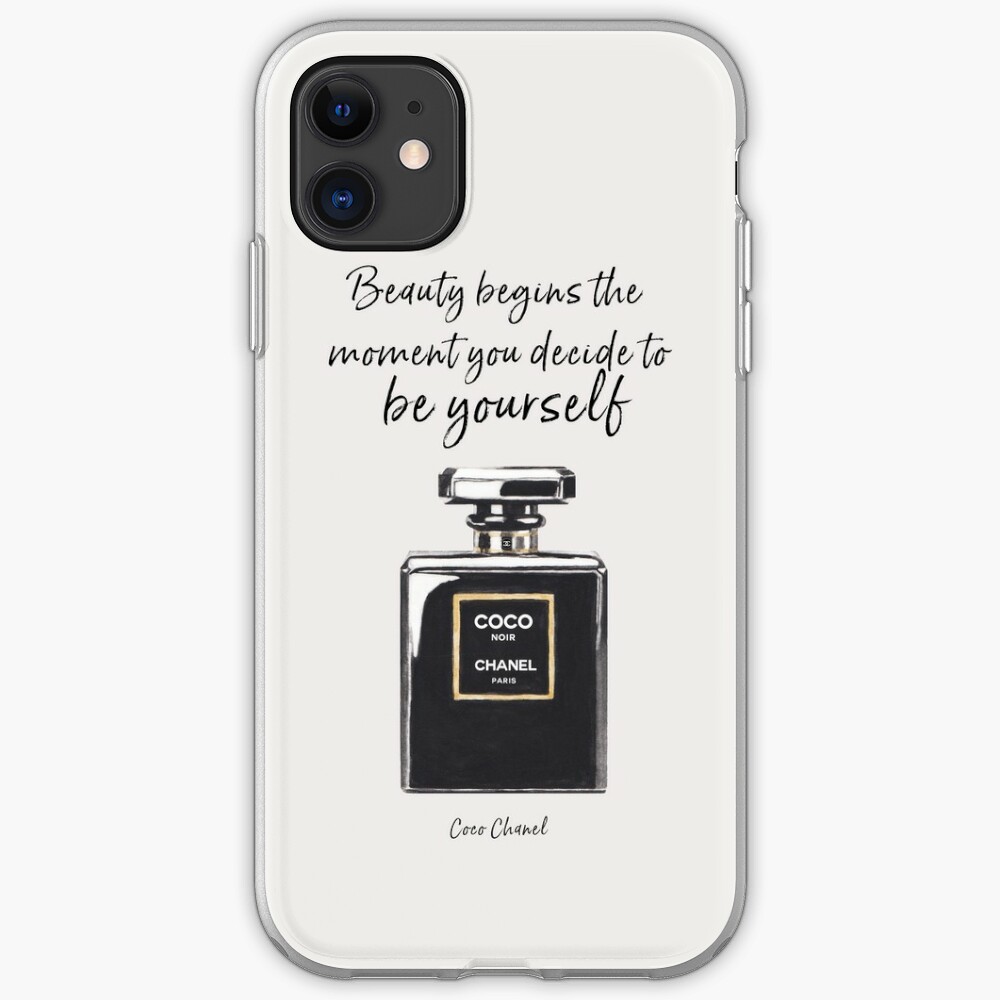 Feminism Beauty Begins The Moment Inspirational Quote With Black Designer Perfume Iphone Case Cover By Wildlyinspiring Redbubble