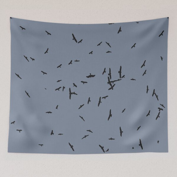 Item preview, Bird Irruptions Seeking Safer Habitat Black Silhouette designed and sold by taiche.