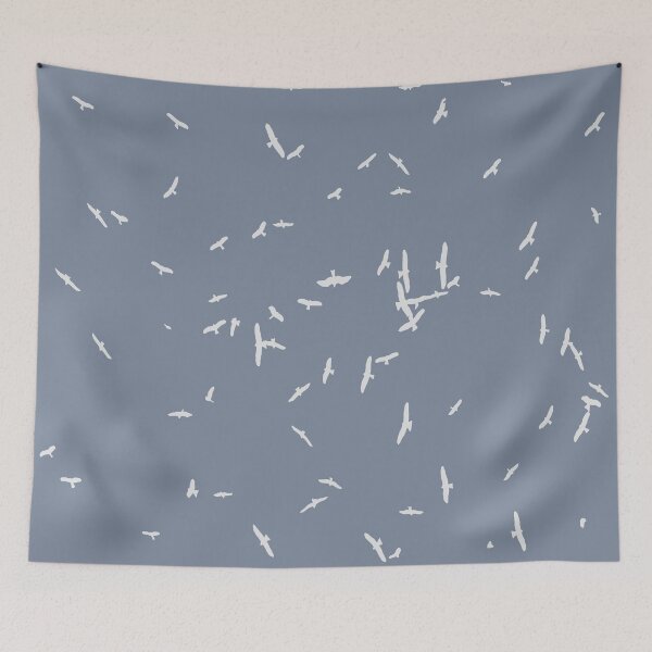 Item preview, Bird Irruptions Seeking Safer Habitat White Silhouette designed and sold by taiche.