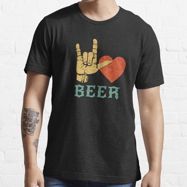 "I Love Beer,Sign Language Gift " Tshirt for Sale by levsal