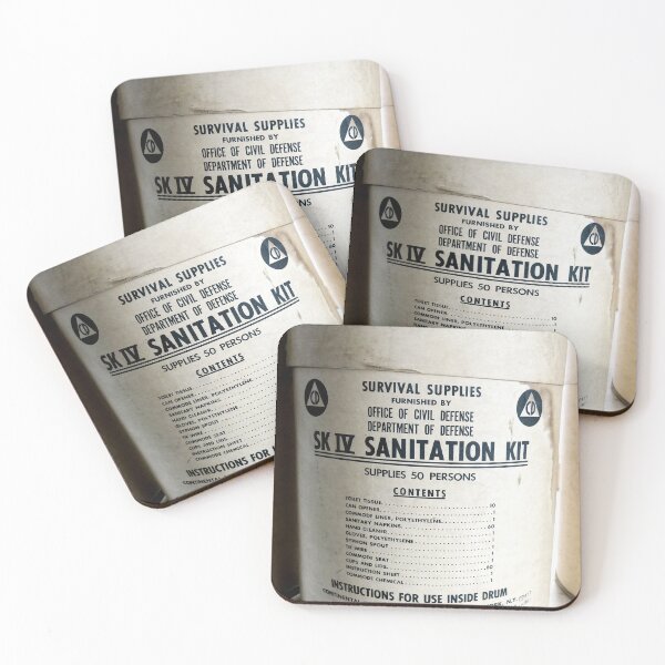 Item preview, Civil Defense survival supplies - Cold War in the US designed and sold by Julian Edgar.