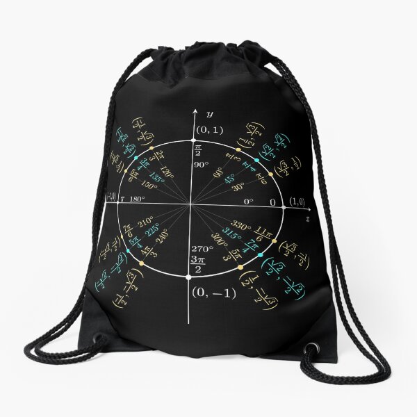 Unit #circle #angles. #Trigonometry, #Math Formulas, Geometry Formulas Drawstring Bag