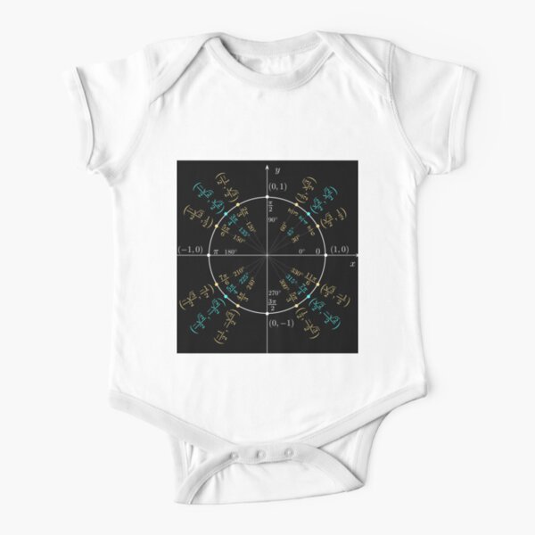 Unit #circle #angles. #Trigonometry, #Math Formulas, Geometry Formulas Short Sleeve Baby One-Piece