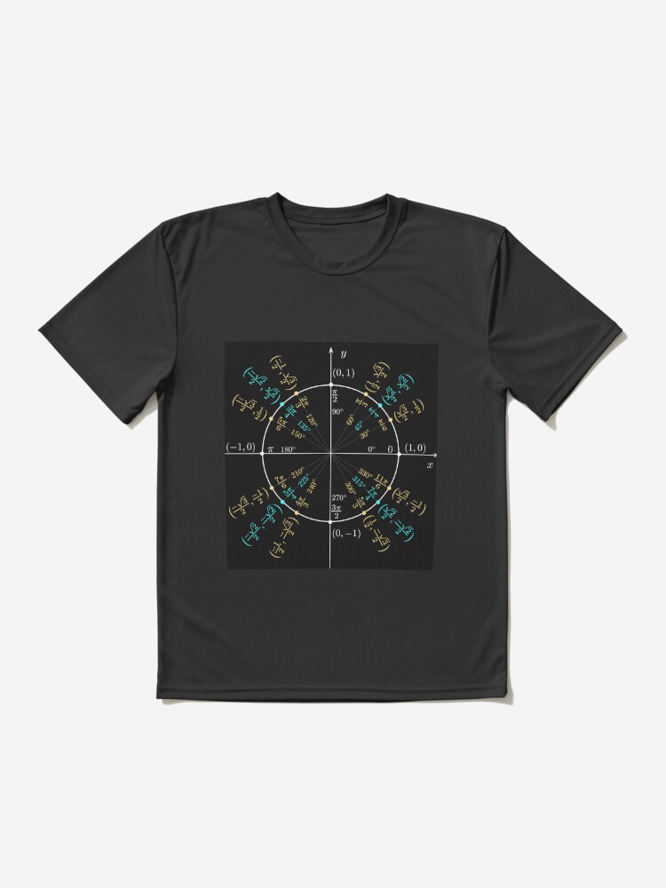 Alternate view of Unit #circle #angles. #Trigonometry, #Math Formulas, Geometry Formulas Active T-Shirt