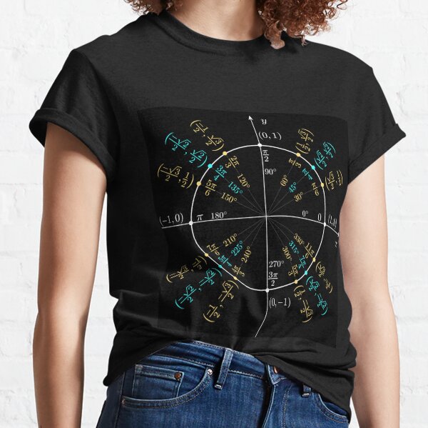 Unit #circle #angles. #Trigonometry, #Math Formulas, Geometry Formulas Classic T-Shirt