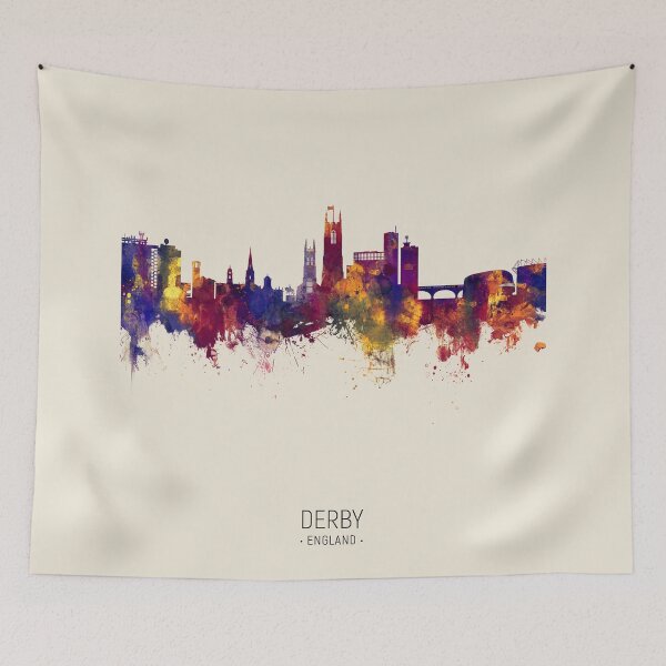 Artikelvorschau, Derby England Skyline entworfen und verkauft von ArtPrints.