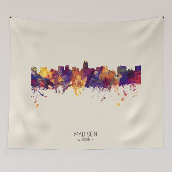 Artikelvorschau, Madison Wisconsin Skyline entworfen und verkauft von ArtPrints.
