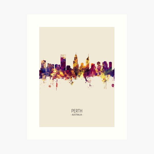 Item preview, Perth Australia Skyline designed and sold by ArtPrints.