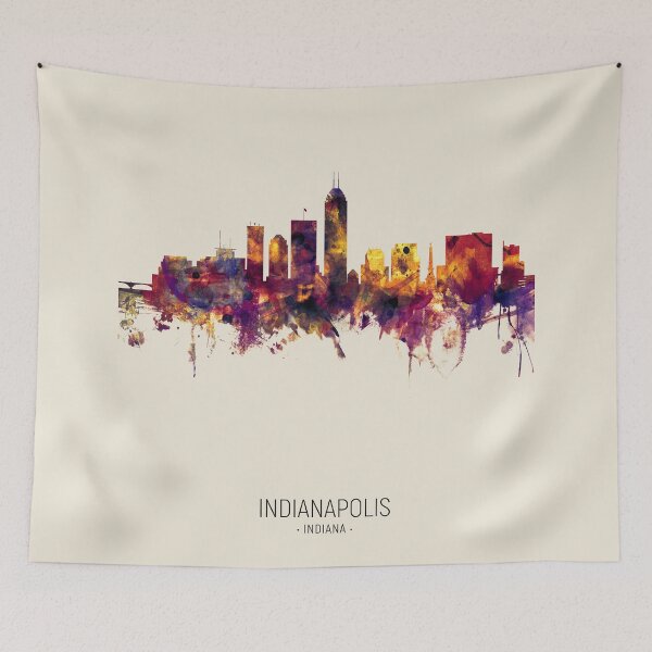 Aperçu de l'œuvre Indianapolis Indiana Skyline créée et vendue par ArtPrints.