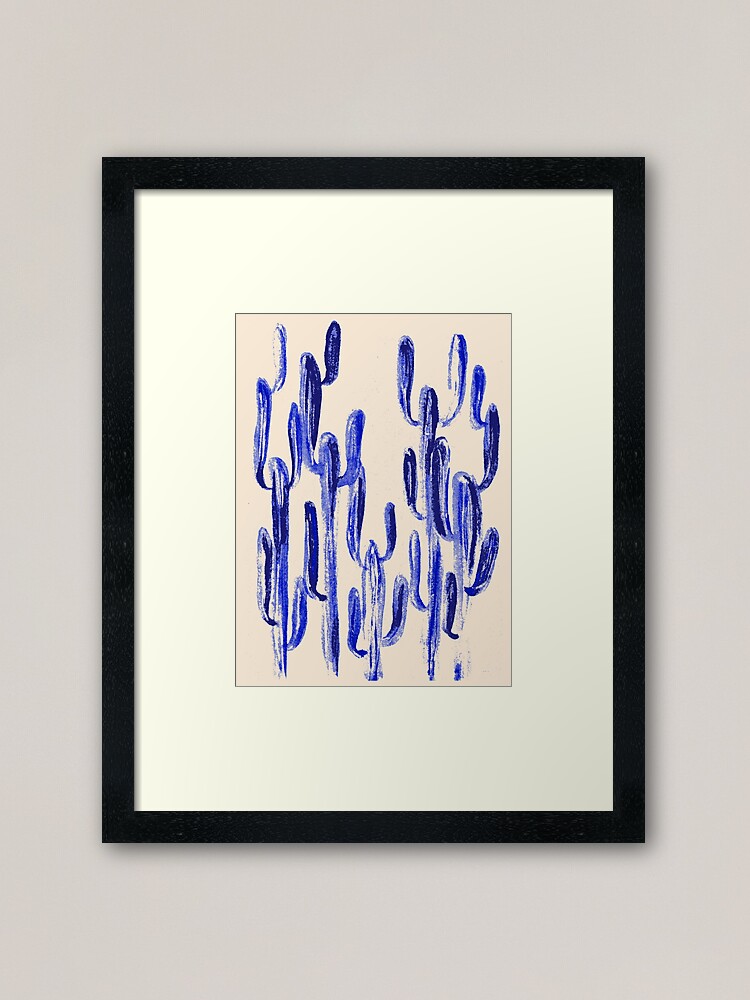 Alternative Ansicht von Indigo Kaktus Gerahmter Kunstdruck