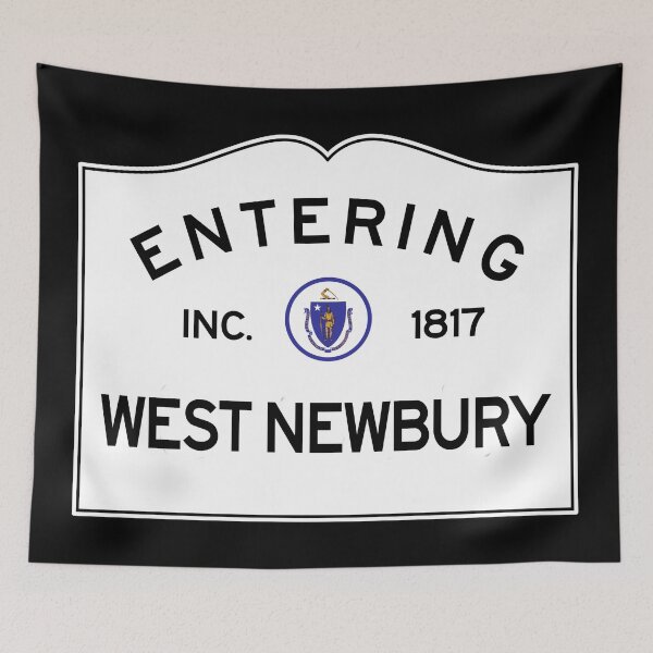 Item preview, Entering West Newbury Massachusetts - Commonwealth of Massachusetts Road Sign designed and sold by NewNomads.