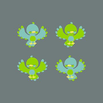 Artwork thumbnail, Cute little birds by Petits Pixels