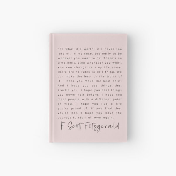 Item preview, Literary Quote F Scott Fitzgerald For What It's Worth  designed and sold by wildlyinspiring.