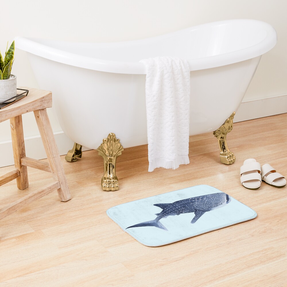 "WHALE SHARK" Bath Mat for Sale by bananaflamingo Redbubble