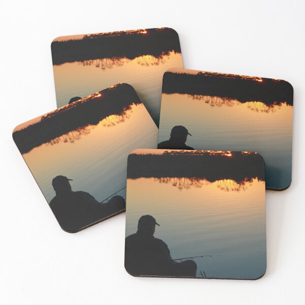Item preview, Fishing the riverbank at sunset designed and sold by RankAmateur.