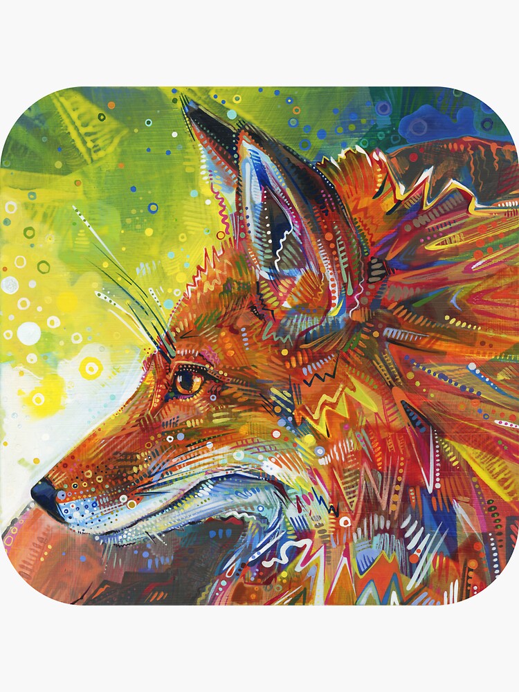 Red fox painting - 2012 by gwennpaints