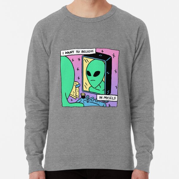 Unconfident Alien Lightweight Sweatshirt