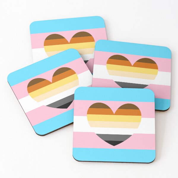 Item preview, transgender flag with bear gay heart designed and sold by Simplipride.