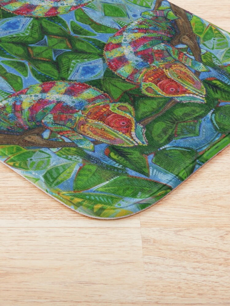 Alternate view of Panther chameleon painting - 2012 Bath Mat