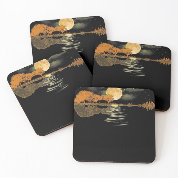 Item preview, Acoustic Guitar Player T Shirt, Guitar Moonlight Nature Lake Shadow Birthday, Christmas Gift designed and sold by p37369377870.