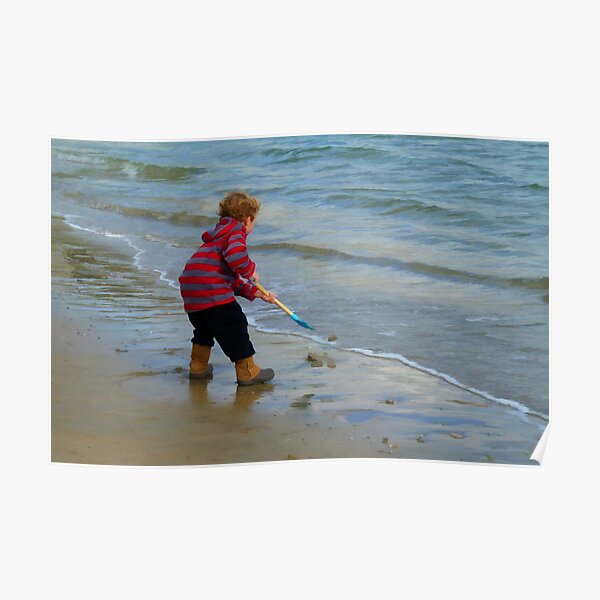 Child On Beach Poster