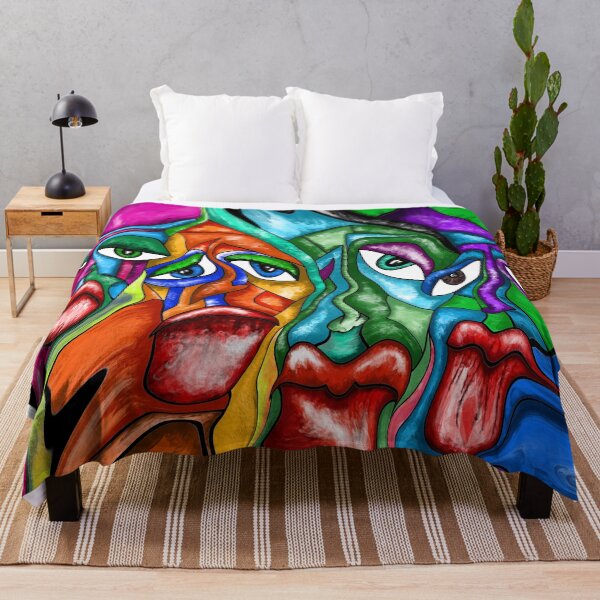 Item preview, Faces - Abstract Painting Fluid Painting designed and sold by Patricia Piotrak.