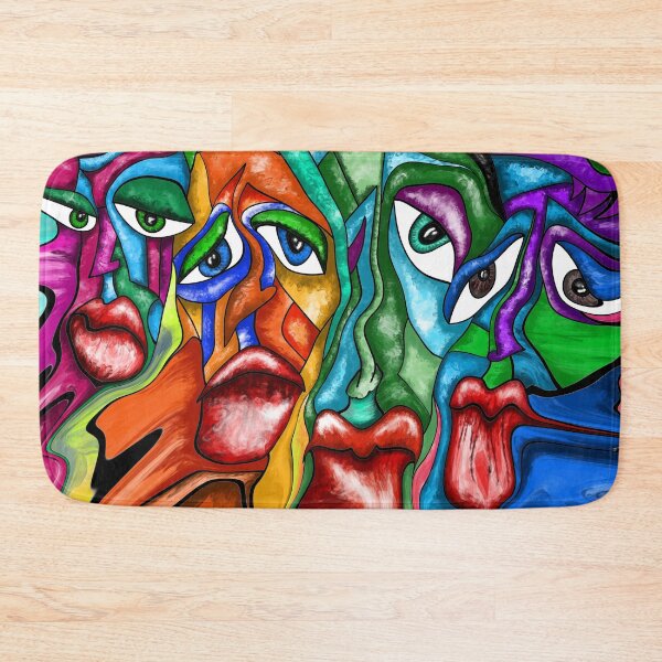 Item preview, Faces - Abstract Painting Fluid Painting designed and sold by Patricia Piotrak.