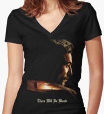 There Will Be Blood - Plainview Women's Fitted V-Neck T-Shirt