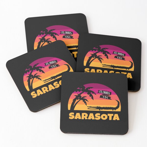 Item preview, Sarasota Vintage Retro Sunset with Alligator designed and sold by AntiqueImages.