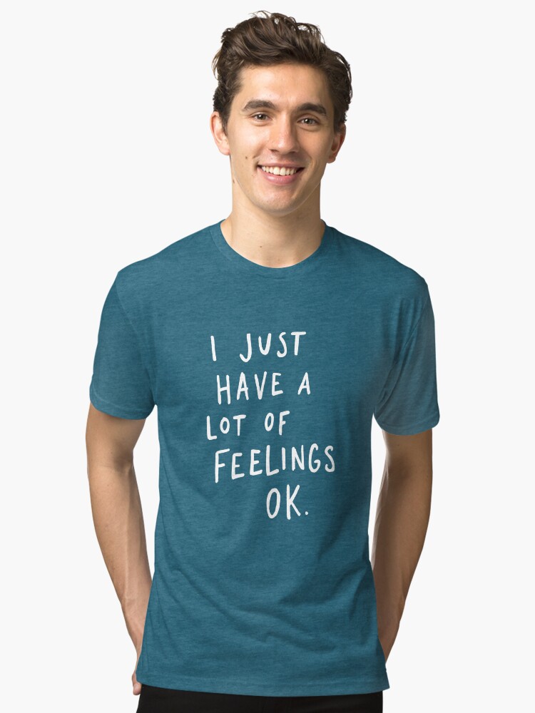 Alternate view of Feelings Tri-blend T-Shirt