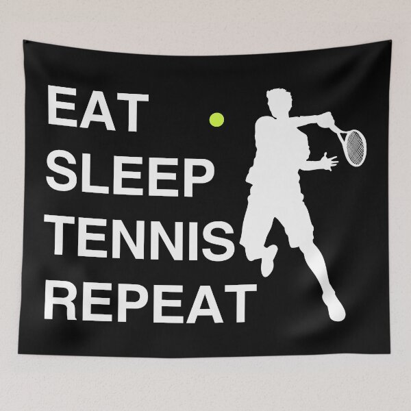 Item preview, Eat Sleep Tennis Repeat Green Tennis Ball designed and sold by CharlieCreator.