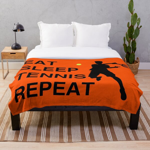 Artikelvorschau, Eat Sleep Tennis Repeat Schwarz entworfen und verkauft von CharlieCreator.