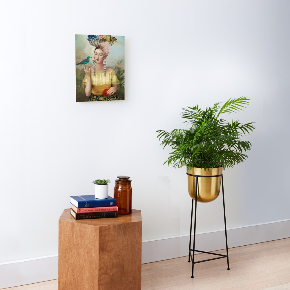 nine of pentacles Mounted Print