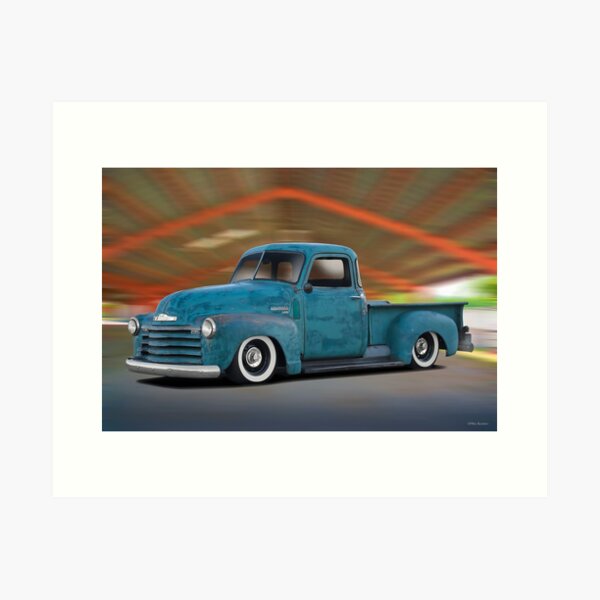 Dodge Ford 1950 Chevrolet Custom Pickup Truck Wall Clock-Free US Ship 