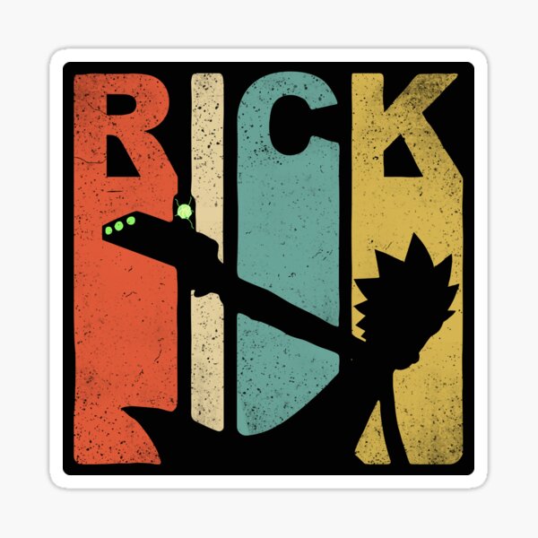 Style vintage des années 90 et 80 de Rick Sanchez Sticker